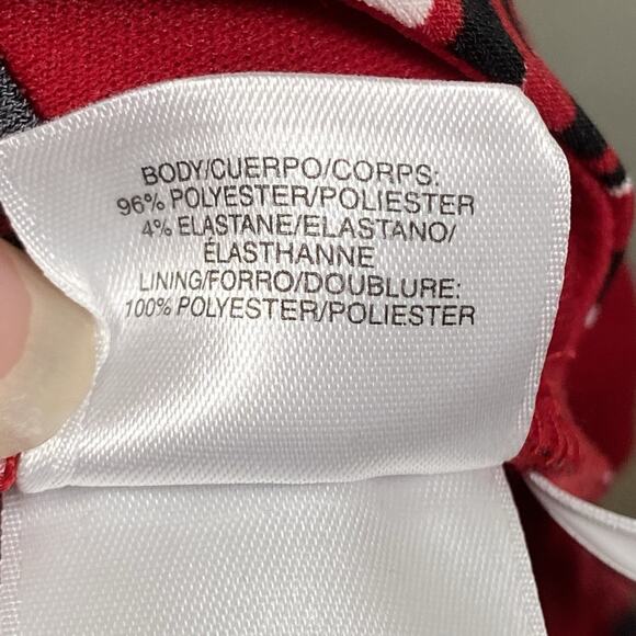 NEW Women’s Dress Black Label by Evan-Picone Size 6 Black Red White Midi NWT - Picture 7 of 8